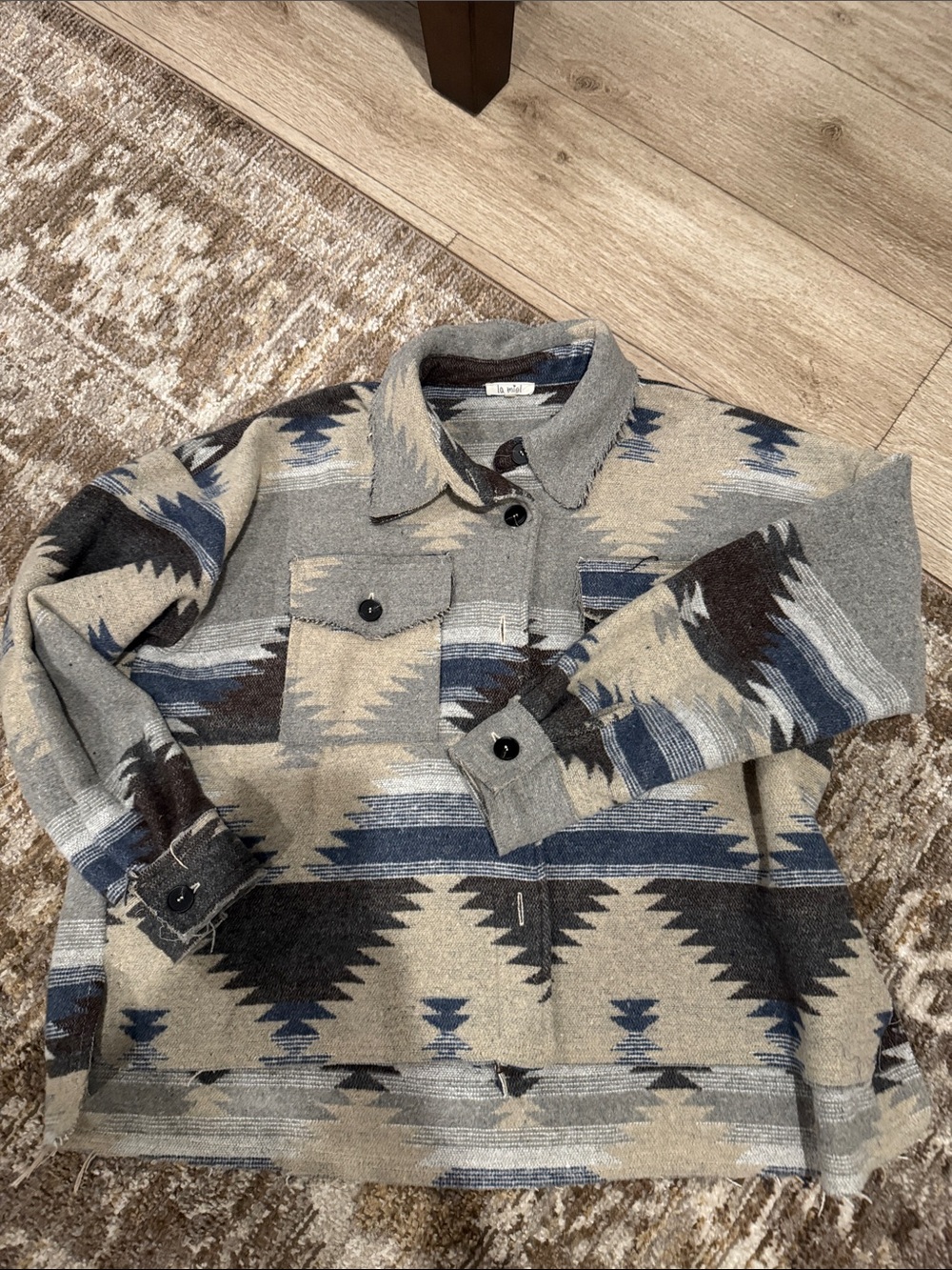 Warm and cozy jacket! Just right for fall weather.